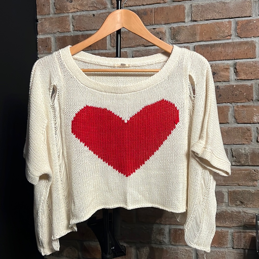 Noblita red heart sweater | valentine’s Day sweater